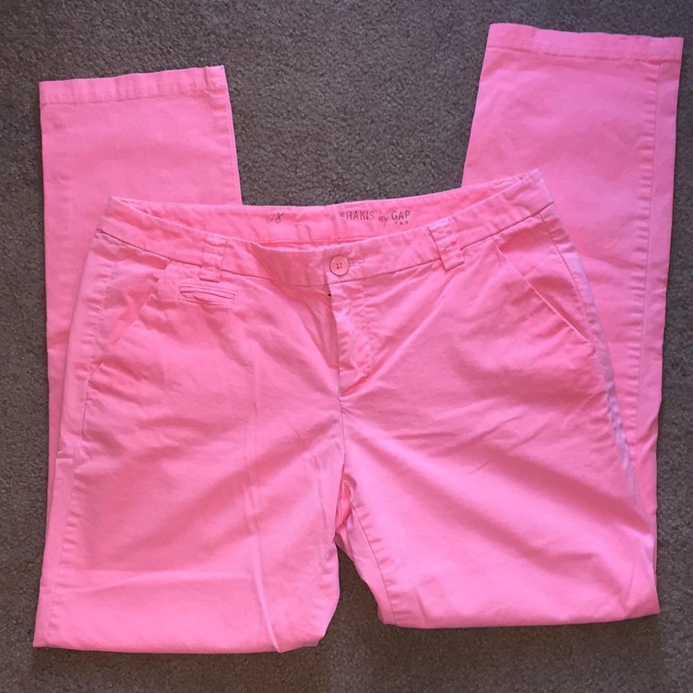 NWOT Gap Khakis Sherbet Orange Size 8 Straight Leg